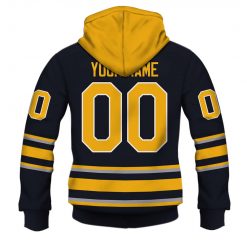 Alternative view of NHL Buffalo Sabres Custom Name Number 2020 Home Jersey Zip Up Hoodie