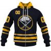 NHL Buffalo Sabres Custom Name Number 2020 Home Jersey Zip Up Hoodie