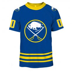 NHL Buffalo Sabres Custom Name Number 80s 90s Away Vintage Throwback Jersey T-Shirt