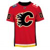 NHL Calgary Flames Custom Name Number 2020 Home Jersey T-Shirt