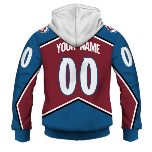 NHL Colorado Avalanche Custom Name Number 1996 Throwback Vintage Jersey Pullover Hoodie