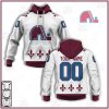 NHL Colorado Avalanche Custom Name Number 2021 Reverse Retro Alternate Jersey Pullover Hoodie