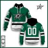 NHL Dallas Stars Custom Name Number 2020 Home Jersey Pullover Hoodie