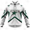 NHL Dallas Stars Custom Name Number 2021 Reverse Retro Alternate Jersey Zip Up Hoodie