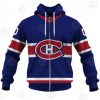 NHL Montreal Canadiens Custom Name Number 2021 Reverse Retro Alternate Jersey Zip Up Hoodie