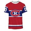 NHL Montreal Canadiens Custom Name Number 60s 70s Throwback Vintage Home Jersey T-Shirt