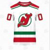 NHL New Jersey Devils Custom Name Number Throwback Vintage White Jersey T-Shirt