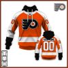 NHL Philadelphia Flyers Custom Name Number 2020 Home Jersey Pullover Hoodie