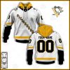 NHL Pittsburgh Penguins Custom Name Number 2021 Reverse Retro Alternate Jersey Pullover Hoodie