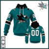 NHL San Jose Sharks Custom Name Number 2020 Home Jersey Pullover Hoodie