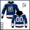 NHL Tampa Bay Lightning Custom Name Number 2021 Reverse Retro Alternate Jersey Pullover Hoodie