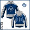 NHL Toronto Maple Leafs Custom Name Number 2021 Reverse Retro Alternate Jersey Pullover Hoodie