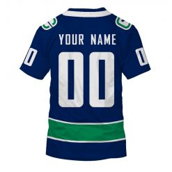 Alternative view of NHL Vancouver Canucks Custom Name Number 2020 Home Jersey T-Shirt