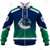NHL Vancouver Canucks Custom Name Number 2021 Reverse Retro Alternate Jersey Zip Up Hoodie