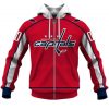NHL Washington Capitals Custom Name Number 2020 Home Jersey Zip Up Hoodie