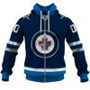 NHL Winnipeg Jets Custom Name Number 2020 Home Jersey Zip Up Hoodie