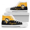 NHL Pittsburgh Penguins Black Gold High Top Shoes