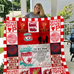 Liverpool FC Gift For Son Quilt Blanket
