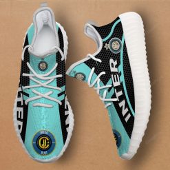 Inter Milan Blue Black Yeezy Boost Sneakers