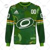 NHL Carolina Hurricanes Custom Name Number 2022 St. Patricks Day Sweatshirt