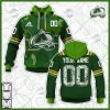 NHL Colorado Avalanche Custom Name Number 2022 St. Patrick’s Day Pullover Hoodie