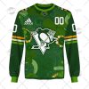 NHL Pittsburgh Penguins Custom Name Number St. Patrick’s Day Sweatshirt