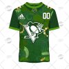 NHL Pittsburgh Penguins Custom Name Number St. Patrick’s Day T-Shirt