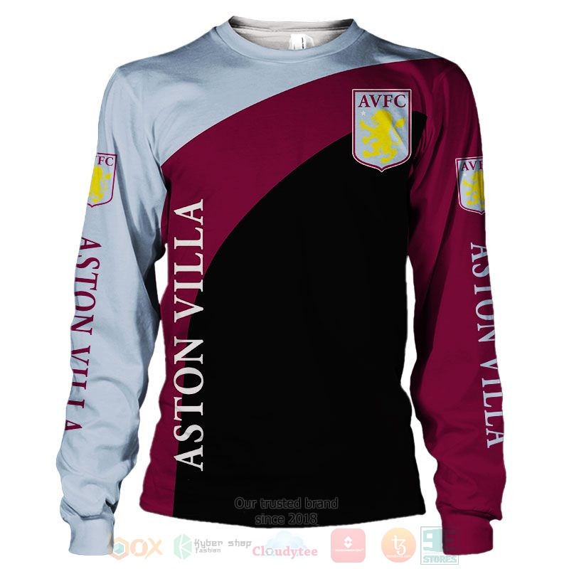 Aston Villa FC Claret Blue Black Sweatshirt