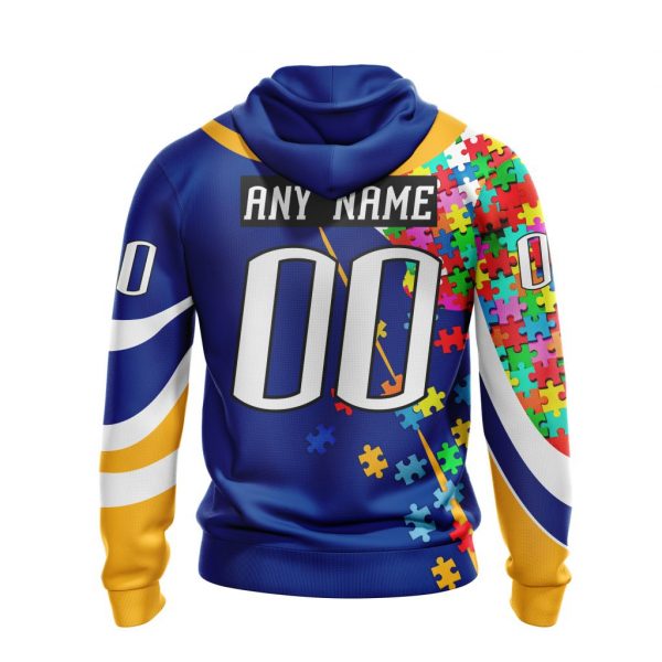 NHL Buffalo Sabres Custom Name Number Autism Awareness Pullover Hoodie NHL Buffalo Sabres Custom Name Number Autism Awareness Pullover Hoodie