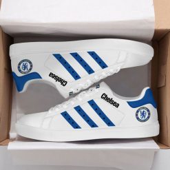 Chelsea FC White Blue Stan Smith Shoes - Image 2