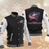 NHL Columbus Blue Jackets Black Baseball Jacket