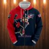 NHL Columbus Blue Jackets Cartoon Graphic Zip Up Hoodie