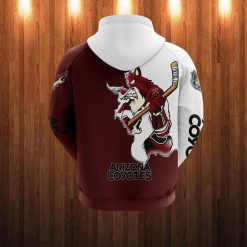 Alternative view of NHL Arizona Coyotes Cartoon Graphic Pullover Hoodie