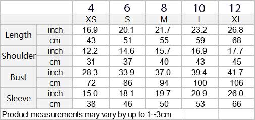 Kids Sweatshirt Size Chart