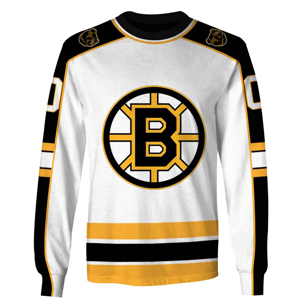 NHL Boston Bruins Custom Name Number 1995- 1996 / 2005- 2006 Vintage Home Jersey Sweatshirt NHL Boston Bruins Custom Name Number 1995- 1996 / 2005- 2006 Vintage Home Jersey Sweatshirt