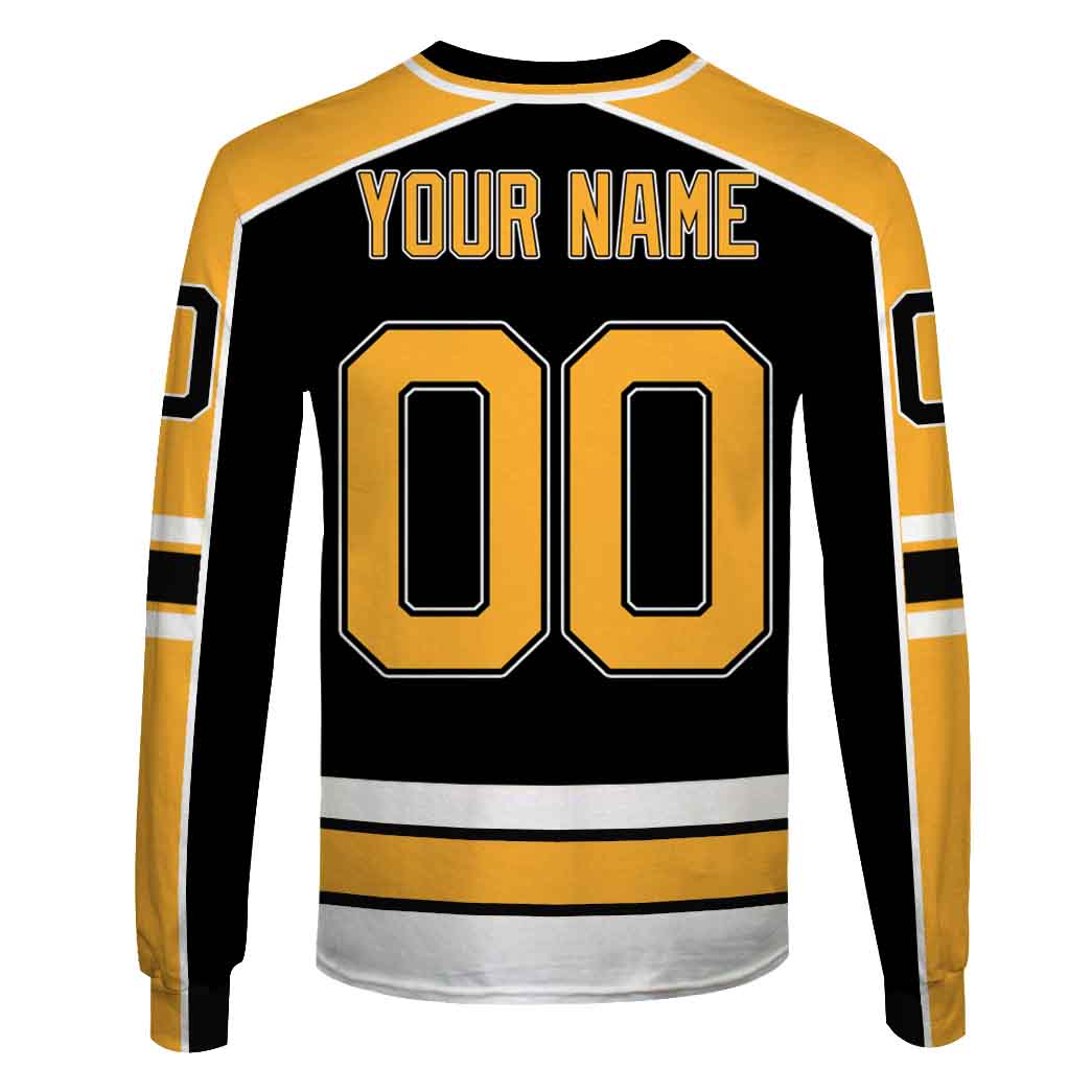 NHL Boston Bruins Custom Name Number 1995- 1996 / 2005- 2006 Vintage Away Jersey Sweatshirt