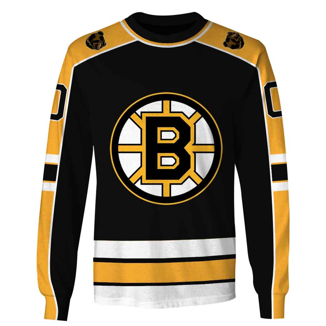 NHL Boston Bruins Custom Name Number 1995- 1996 / 2005- 2006 Vintage Away Jersey Sweatshirt