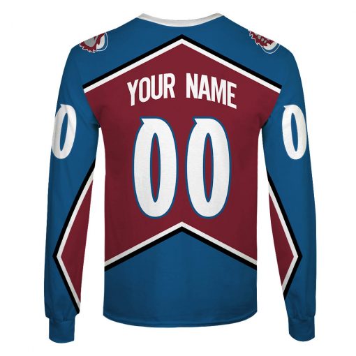 NHL Colorado Avalanche Custom Name Number 1996 Throwback Vintage Jersey Sweatshirt