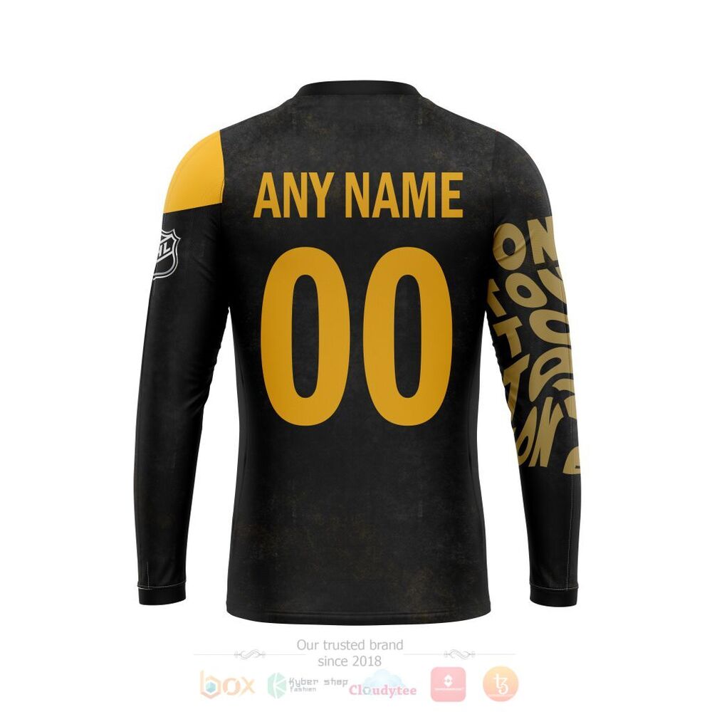 NHL Boston Bruins Custom Name Number Black Sweatshirt