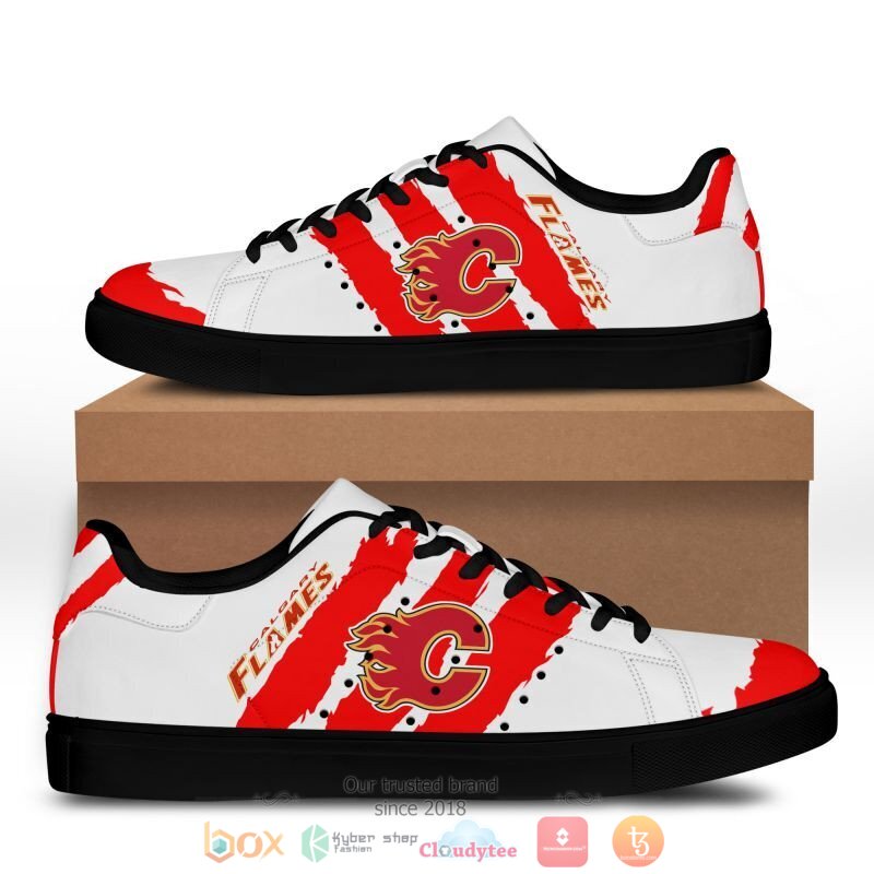 NHL Calgary Flames Stan Smith Shoes NHL Calgary Flames Stan Smith Shoes