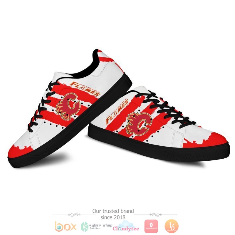 NHL Calgary Flames Stan Smith Shoes NHL Calgary Flames Stan Smith Shoes