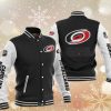 NHL Carolina Hurricanes Black Baseball Jacket