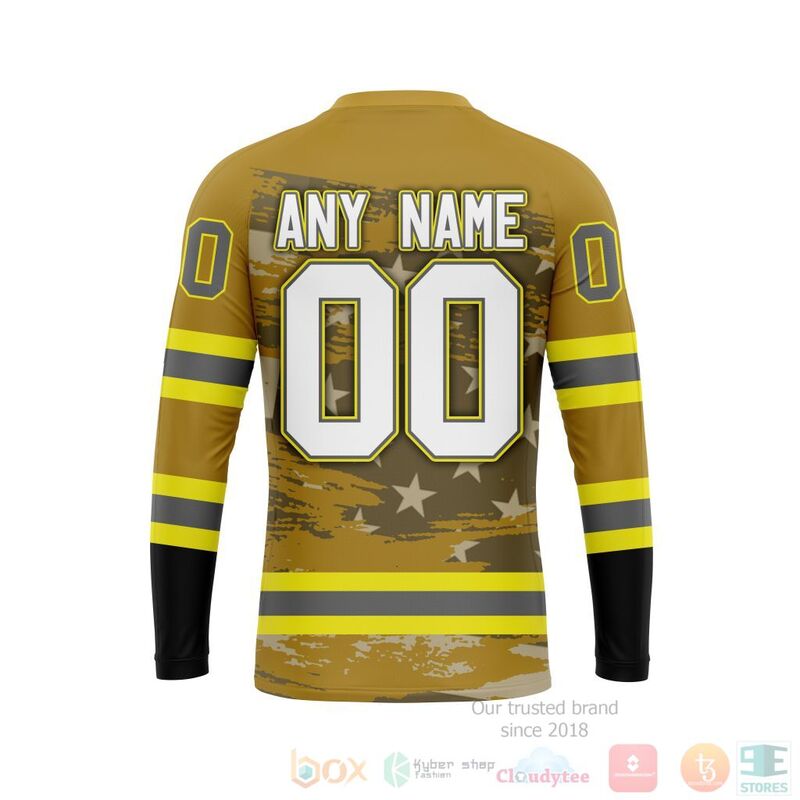 NHL Pittsburgh Penguins Custom Name Number Honnor Firefighter Sweatshirt NHL Pittsburgh Penguins Custom Name Number Honnor Firefighter Sweatshirt