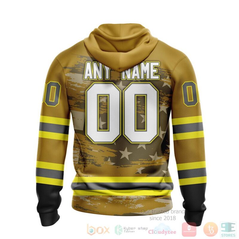 NHL Pittsburgh Penguins Custom Name Number Honnor Firefighter Pullover Hoodie