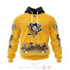 NHL Pittsburgh Penguins Custom Name Number Sugar Skull Heritage Jersey Pullover Hoodie