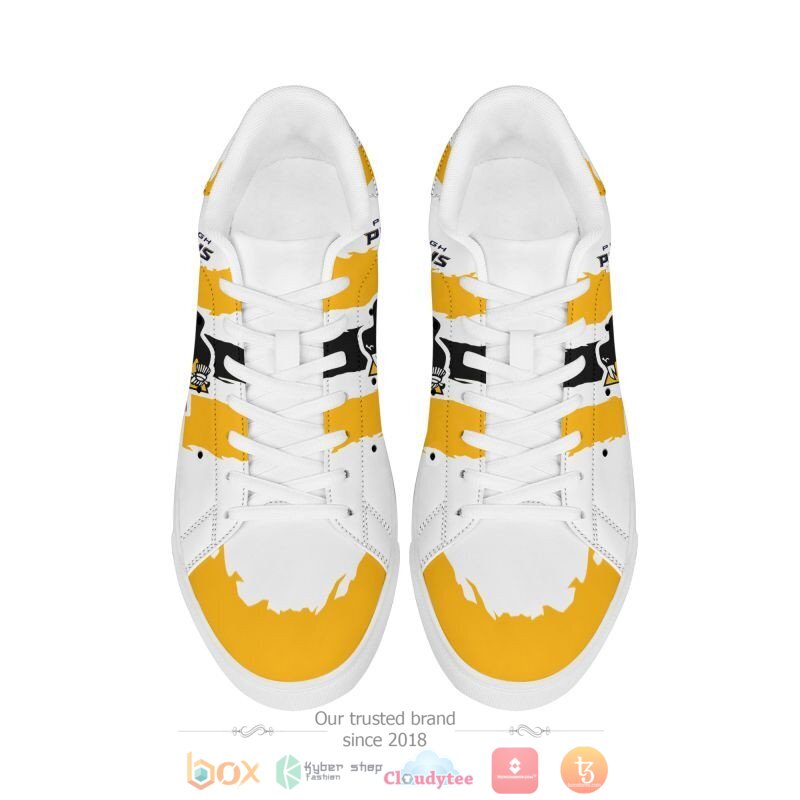NHL Pittsburgh Penguins White Gold Stan Smith Shoes
