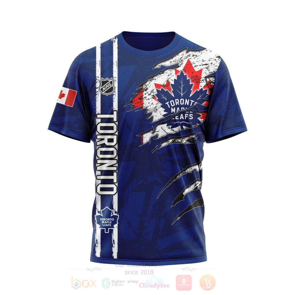 NHL Toronto Maple Leafs Custom Name Number Canadian Flag T-Shirt NHL Toronto Maple Leafs Custom Name Number Canadian Flag T-Shirt