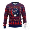 NHL Columbus Blue Jackets Grateful Dead Ugly Christmas Sweater