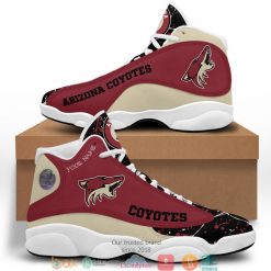NHL Arizona Coyotes Custom Name Air Jordan 13 Shoes