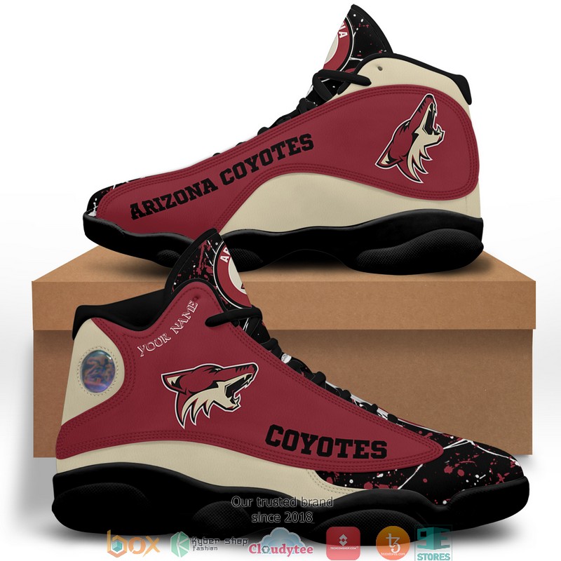 NHL Arizona Coyotes Custom Name Air Jordan 13 Shoes NHL Arizona Coyotes Custom Name Air Jordan 13 Shoes